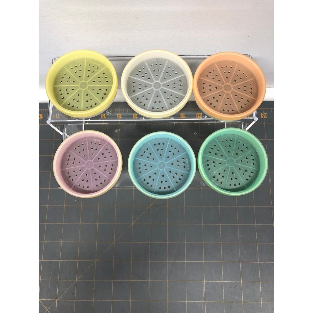 Vintage Tupperware #567 Wagon Wheel Coasters Set of 6 No Holder